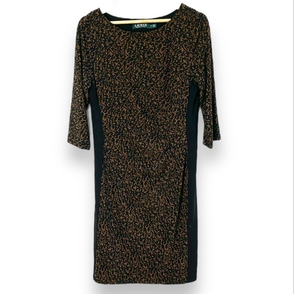 Lauren Ralph Lauren Dresses & Skirts - Lauren Ralph Lauren Womens Dress Size 14 Leopard Print Slimming Mobwife Office